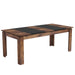 Famrhouse Dining Table, Rustic Rectangular Kitchen Table for 6 People Tribesigns