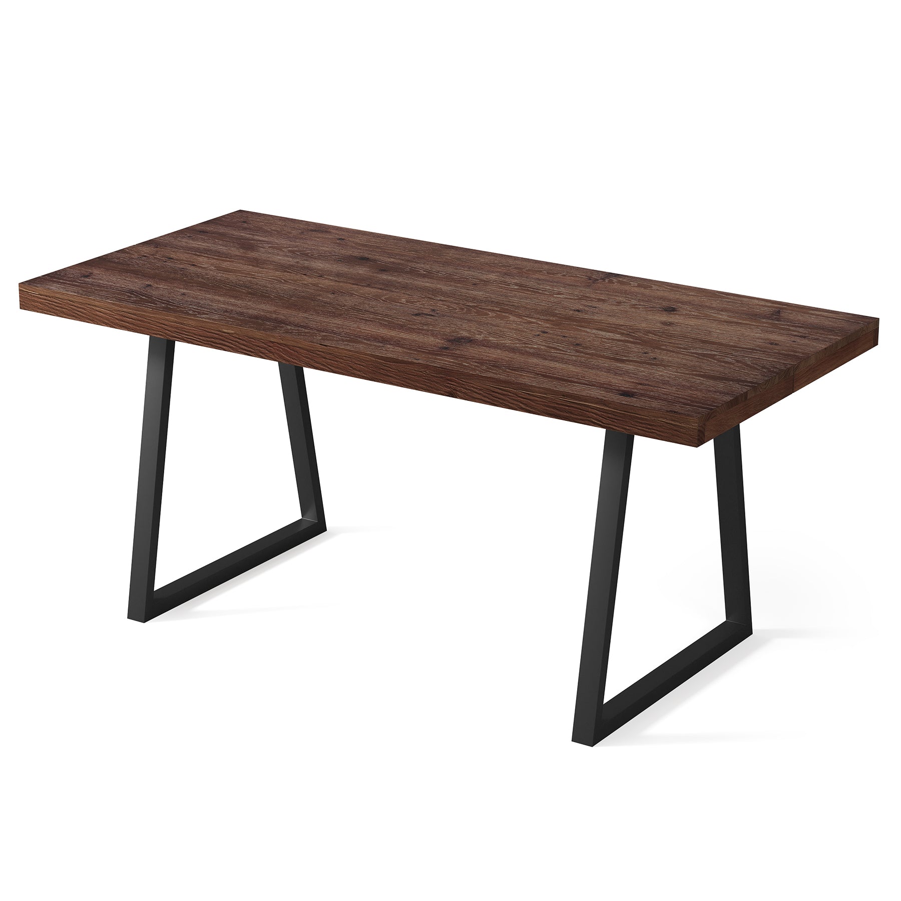 63" Solid Wood Executive Desk, Industrial Computer Laptop Desk Study Writing Table