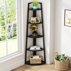 5-Tier Corner Bookshelf, 70" Tall Corner Shelves Plant Stand for Living Room