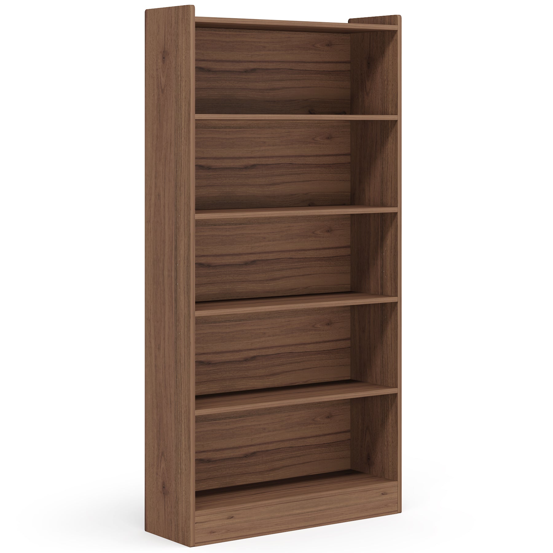 72" Tall Bookcase with 6 Open Shelves, Freestanding Wood Bookshelf