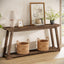 63" Console Table, Wood Sofa Table with 2-Tier Storage for Living Room