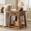 End Table with Drawer, 2 -Tier Wooden Side Table with Shelf Storage