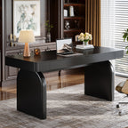 63" Executive Desk, Modern Office Computer Desk with 2 Storage Drawers