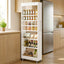 73" Slim Storage Cart on Wheels, 7-Tier Narrow Pantry Rack Cabinet Organizer