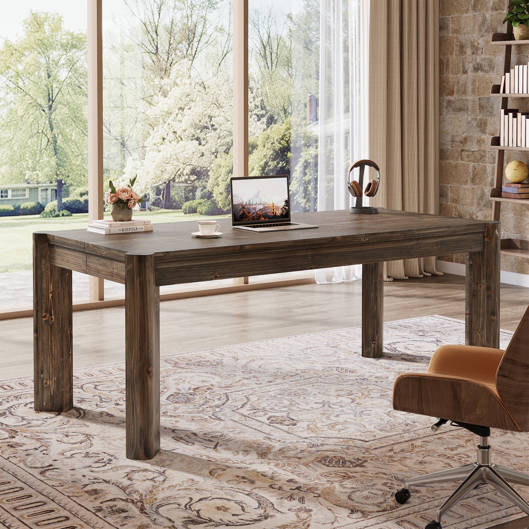 63" Farmhouse Executive Desk