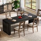 78.7" Rectangular Dining Table, Farmhouse Kitchen Dinner Table for 6-8