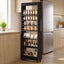 73" Slim Storage Cart on Wheels, 7-Tier Narrow Pantry Rack Cabinet Organizer