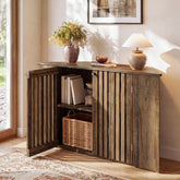 53" Console Table, Farmhouse Entryway Table with Fluted Cabinet Door 3