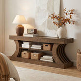 63" Console Table, 3-Tier Entryway Table with Storage for Living Room 3