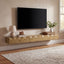 Solid Wood Floating TV Stand, 63" Wall Media Shelf for TVs Up to 75"