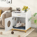 Cat Litter Box Enclosure, Pet House Nightstand with Drawer Tribesigns