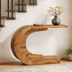 43" Console Table, C-Shaped Accent Entryway Sofa Table for Hallway