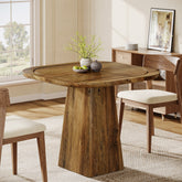 Square Dining Table for 2-4, 31.5" Kitchen Table with Heavy-Duty Pedestal Base 3