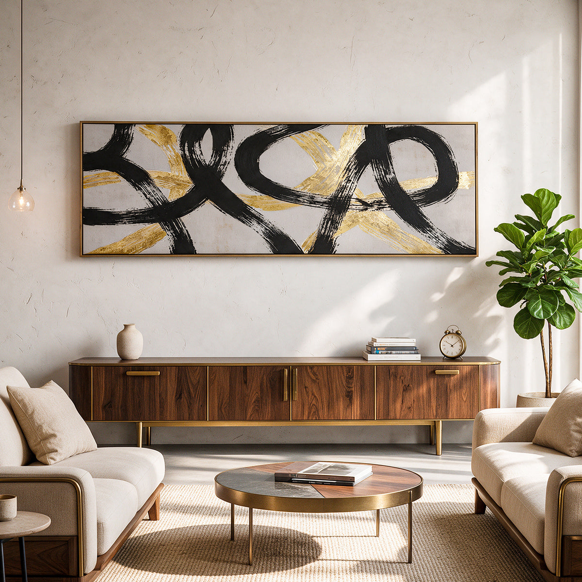 Tribesigns Abstract Wall Art for Living Room, Canvas Art Wall Decor 20"x60"
