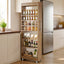 73" Slim Storage Cart on Wheels, 7-Tier Narrow Pantry Rack Cabinet Organizer