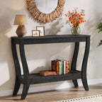 41.3" Solid Wood Console Table, Farmhouse Entryway Table With Storage