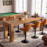 86.6" Counter Height Dining Table with 5 Legs, Wood Rectangle Bar Table for Kitchen 3