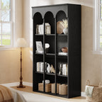 5-Tier Bookcase, 70.9" Tall Arched Bookshelf Open Shelving Unit