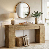 63" Farmhouse Console Table with Open Shelf, Narrow Sofa Table for Entryway, Hallway, or Behind Couch 3