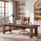 Solid Wood Two-Person Desk, 86.61" Double Computer Desk for Home Office 3