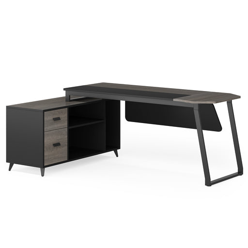 Tribesigns L-Shaped Desk, 70.8 Inch Executive Desk with 47.2 Inch File Cabinet Tribesigns