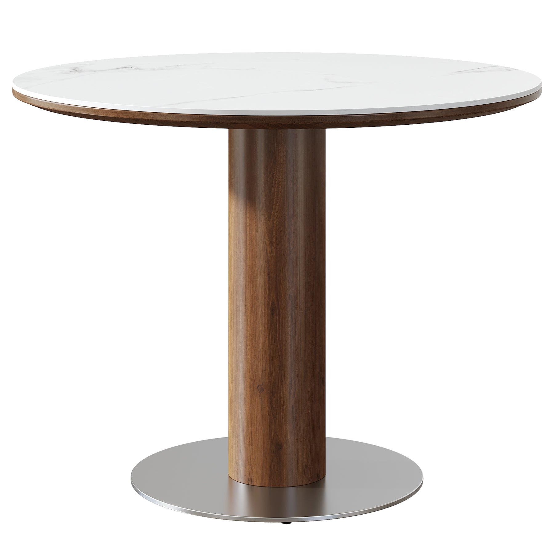 31.5" Modern Dining Table, Round Kitchen Table with Sintered Stone Top