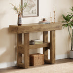 41.3" Console Table, 2-Tier Narrow Sofa Entryway Table with Storage