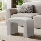 Modern Vanity Stool, Fully Assembled Upholstered Ottoman Sofa Footrest