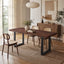 63" Industrial Dining Table, Solid Wood Rectangular Kitchen Table for 4-6 People