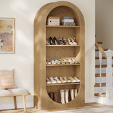 70.9" Shoe Rack, 5-Tier Arched Open Shoe Cabinet Storage Organizer 3