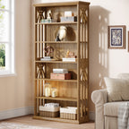 6-Tier Bookshelf, 75" Bookcase Display Shelves Storage Etagere