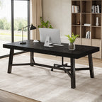 71" Executive Desk, Farmhouse Office Computer Desk with Sturdy Leg
