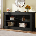 63" Console Table, Long Entryway Table Sofa Table With Storage