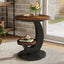 2 Tiers End Table, Sofa Side Bedside Table Nightstand with Arc-Shaped Frame