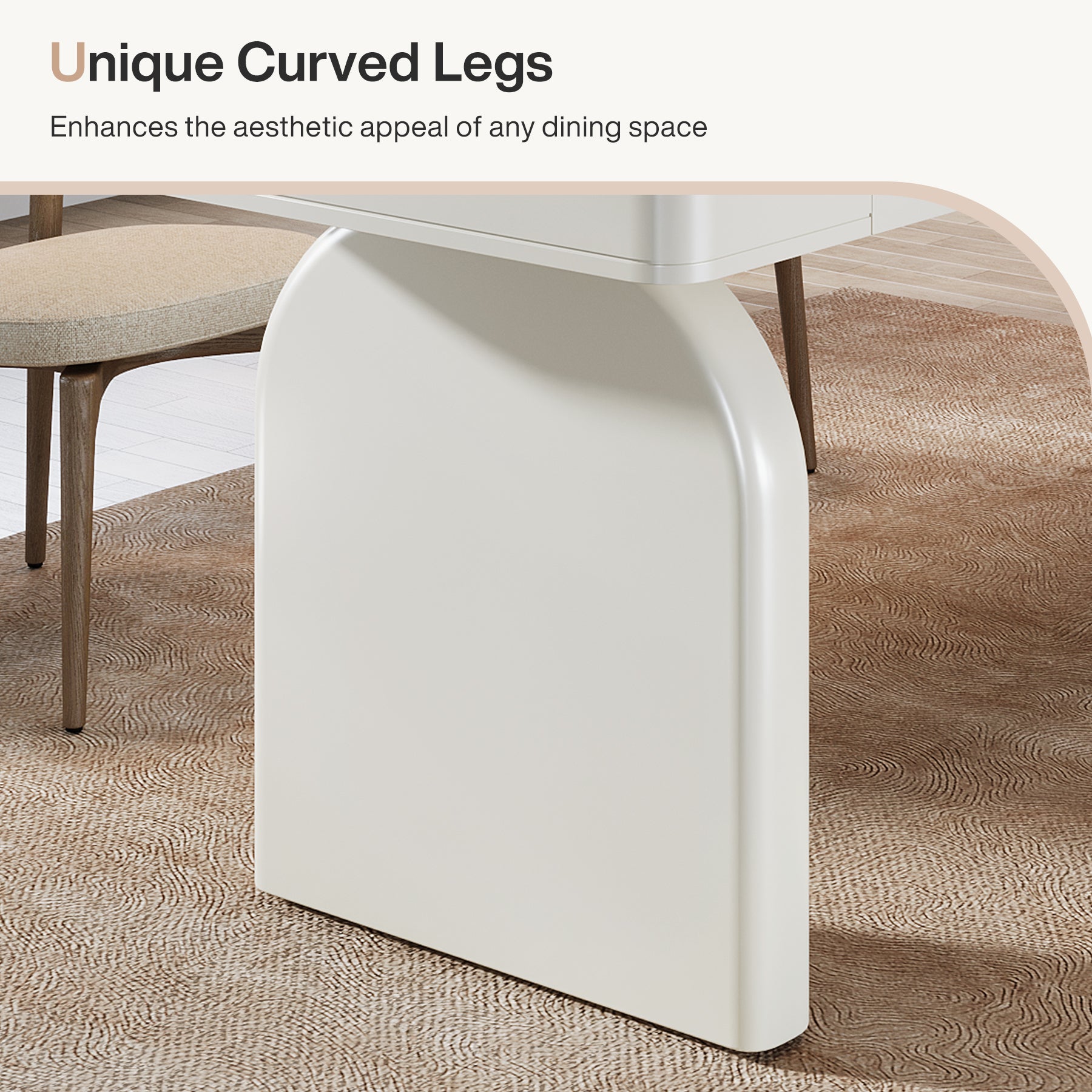 63" Dining Table, Rectangular Kitchen Table with 2 Drawers for 4-6 People