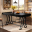 63" Bar Pub Table, Counter Height Kitchen Dining Table with Metal Footrest