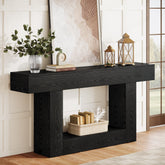 63" Wooden Console Table, Farmhouse 2-Tier Sofa Table Entryway Table 3