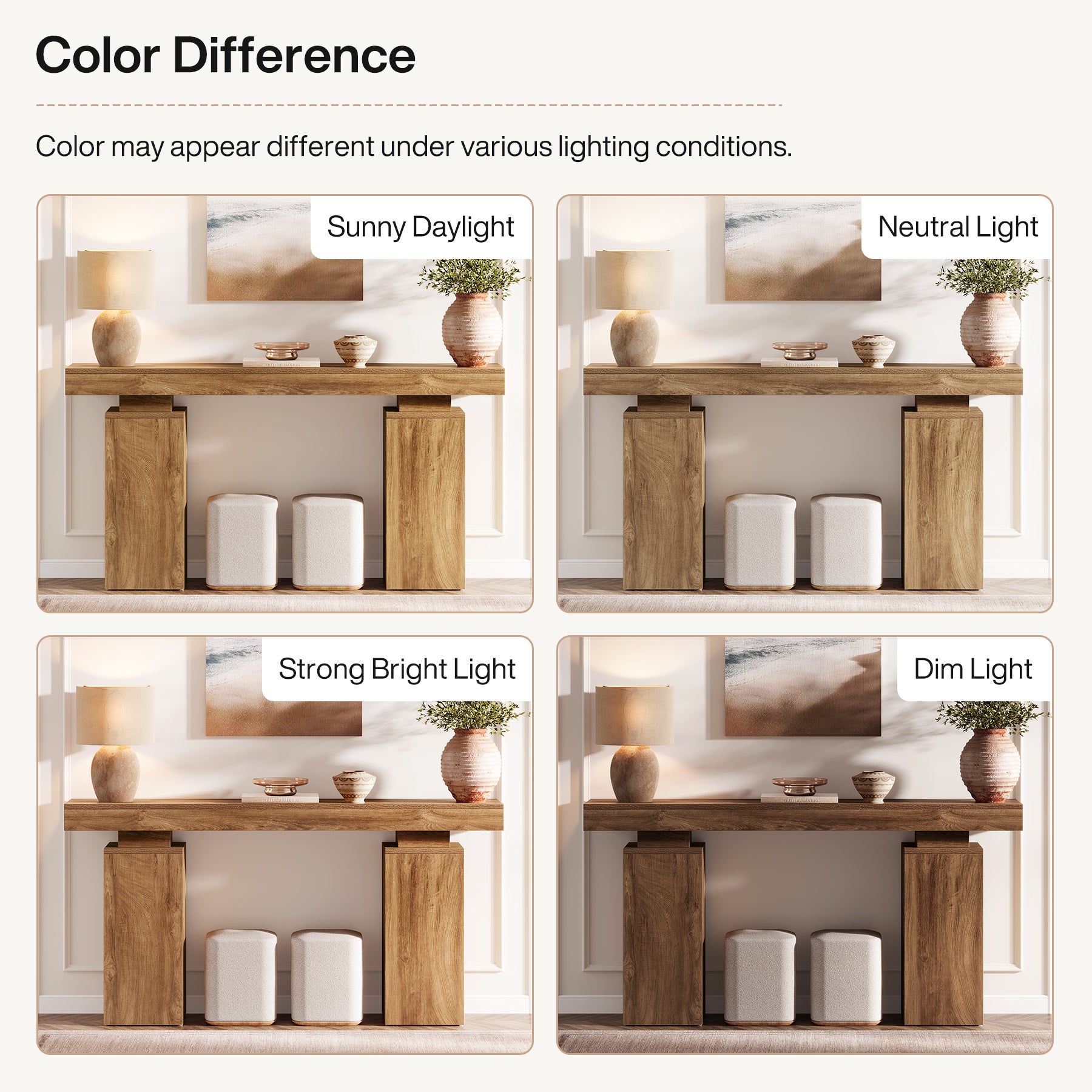 63" Console Table, Wooden Entryway Table Foyer Stand