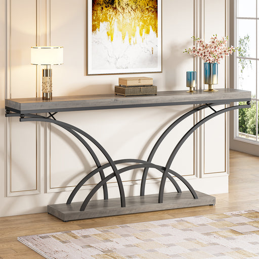 70.9" Console Table, Sofa Table with Faux Marble Tabletop for Entryway Tribesigns