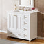 23.6" Bathroom Vanity, Freestanding Bathroom Storage Vanity Cabinet with 2 Doors