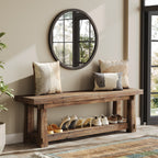 55" Entryway Bench, Foyer Bench with Shoe Storage for Hallway