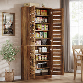 70.8" Kitchen Pantry Cabinet, 9-Tier Storage Cabinet with 2 Shutter Doors 3