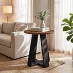 Round End Table, Modern Side Table Small Accent Table for Living Room