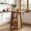 31.5" Kitchen Island with Storage, 3-Tier Square Counter Height Island Table