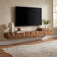Solid Wood Floating TV Stand, 63" Wall Media Shelf for TVs Up to 75"