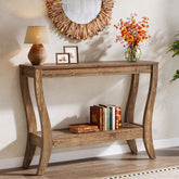 41.3" Solid Wood Console Table, Farmhouse Entryway Table With Storage 3