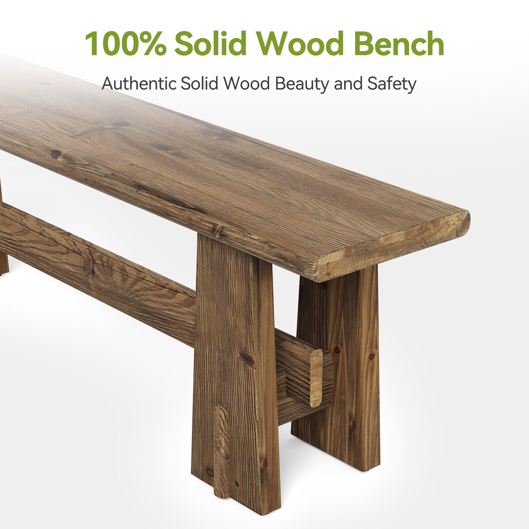 59" Wood Entryway Bench, Traditional Hallway Bench End of Bed Bench