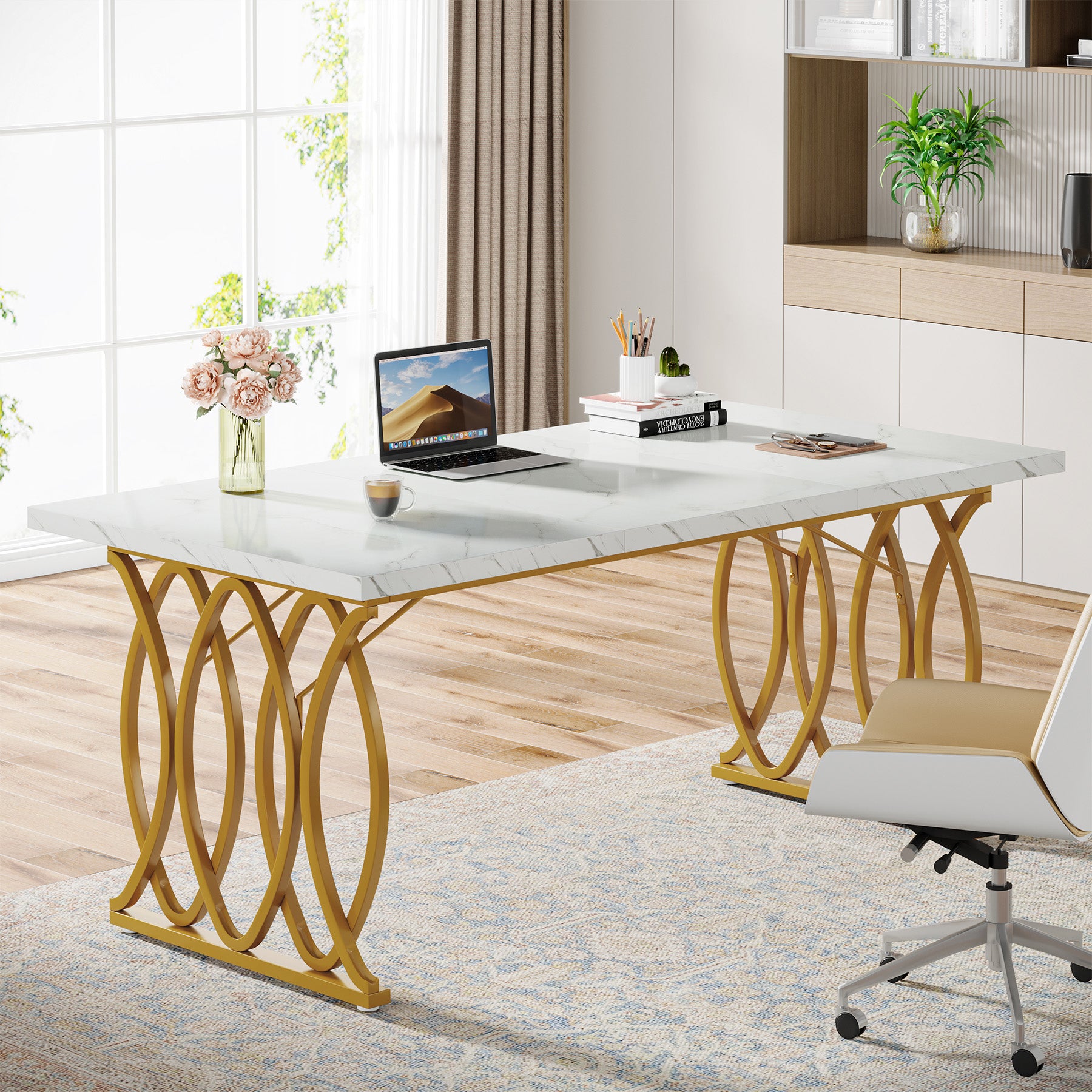 63" Modern Executive Desk, Office Computer Desk Meeting Room Table