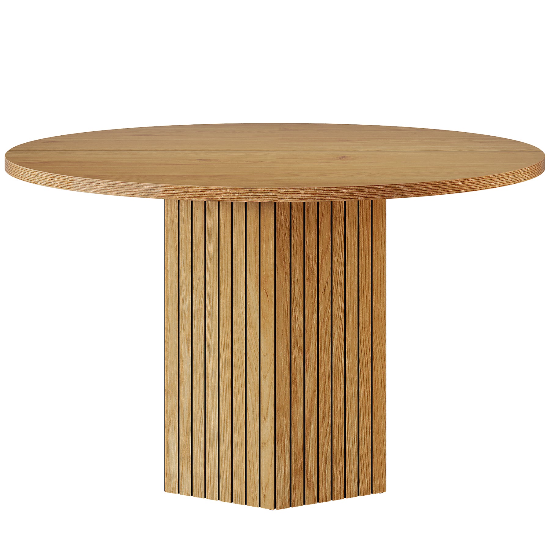 47" Round Dining Table, Kitchen Table with Pedestal Base for 4-6