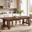 86.61" Solid Wood Dining Table, Rectangular Kitchen Table with A-Shaped Legs for 8-10